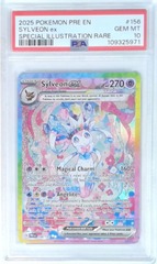 V1939: 2025: Sylveon EX: 156/131: Special Illustration Rare: Pre En: PSA: 10: GEM MT: 109325971